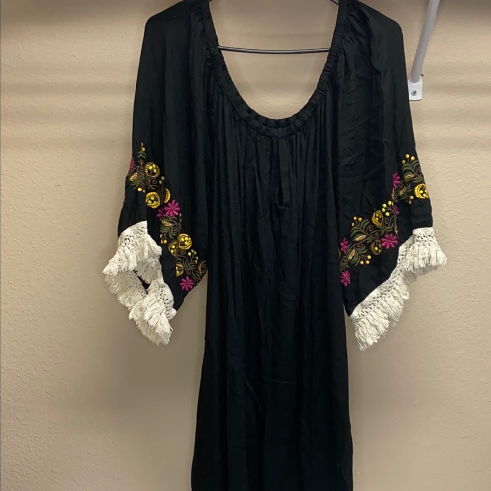 Cute off the shoulder Mexican styled dress